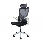 Sedia Bianca Ergonomica da Ufficio con Altezza Regolabile Braccioli Pieghevoli Sedia Bianca Ergonomica da Ufficio con Altezza Regolabile Braccioli Pieghevoli